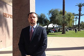 Jeff Gray, a lobbyist representing the Arizona Self Insurers Association, supports HB 2334, which could change workers’ compensation regulations in Arizona.